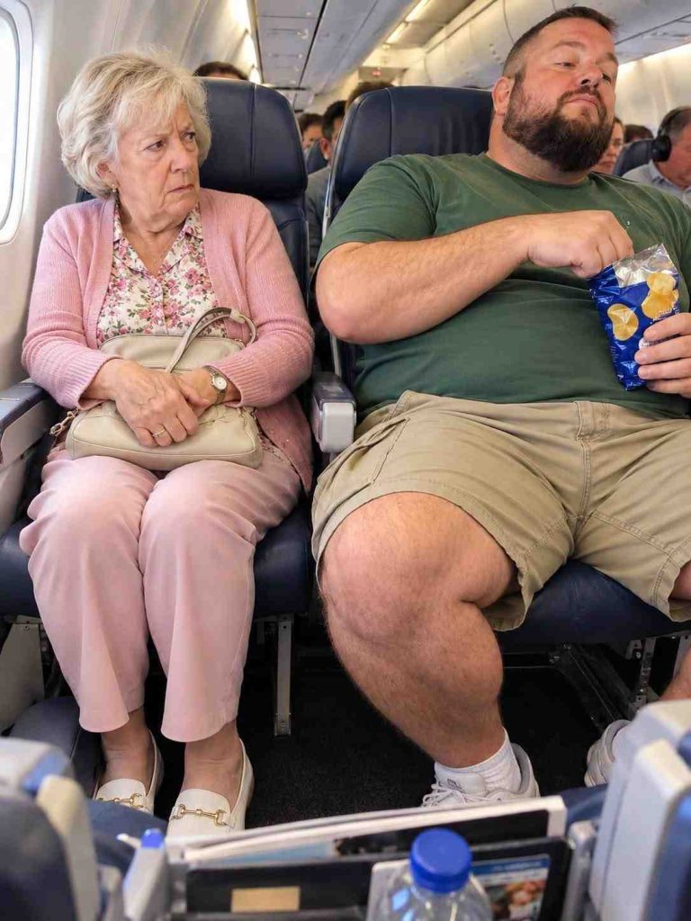 A Man Spread His Legs Into My Airplane Seat for Hours, Refusing to Give Me Any Space A Man Spread His Legs Into My Airplane Seat for Hours, Refusing to Give Me Any Space