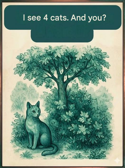 I see four cats, and you? I see four cats, and you?
