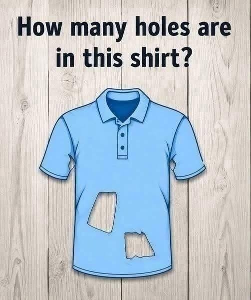 Only 1 in 7 People Get This Right: How Many Holes Does This T-Shirt Have?