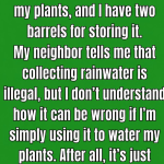 Can C0llecting Rainwater Really Get Y0u Arrested?