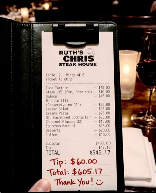 We Left a $60 Tip on a $585 Bill, but the Waiter Expected $120 and His Reaction Ruined Our Night